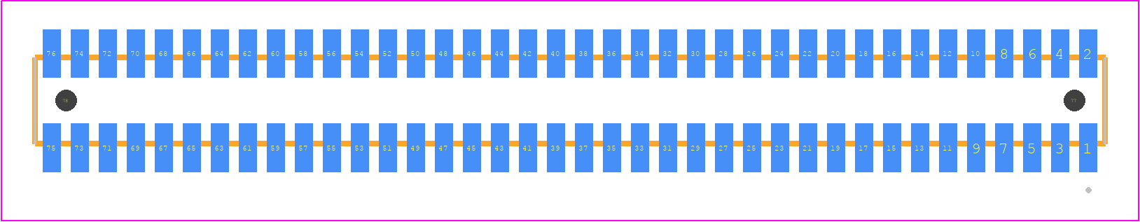 MLE-138-01-G-DV-A - SAMTEC PCB footprint - Other - Other - MLE-138-01-G-DV-A