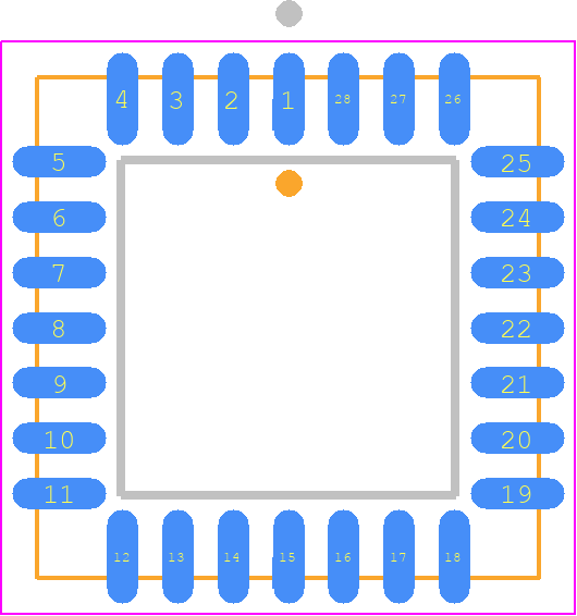 84329BV-01LFT - Renesas Electronics PCB footprint - Plastic Leaded Chip Carrier - Plastic Leaded Chip Carrier - 28 Ld PLCC (Pb-Free)