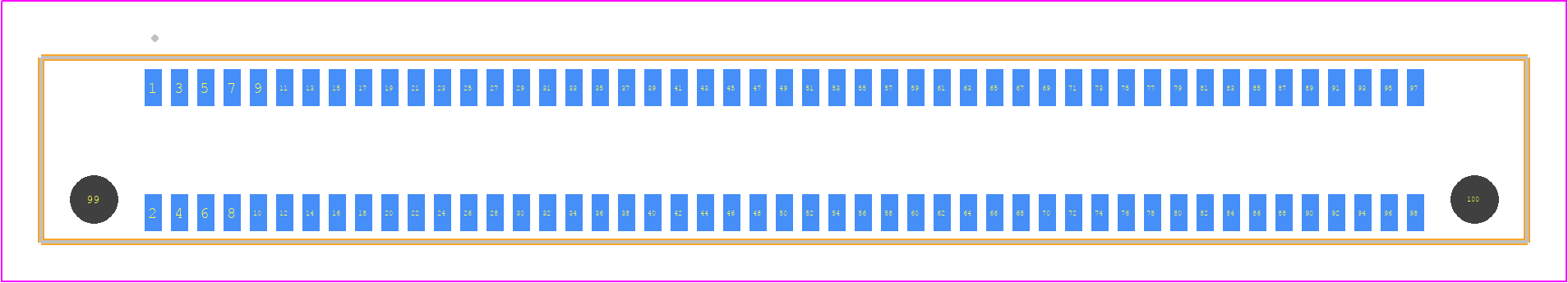 ERM8-049-02.0-L-DV-K-TR - SAMTEC PCB footprint - Other - Other - ERM8-049-YYYY-XXX-DV-K-TR