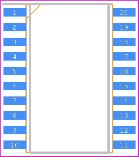 SN75LBC771DWG4 - Texas Instruments PCB footprint - Small Outline Packages - Small Outline Packages - DW (R-PDSO-G**)
