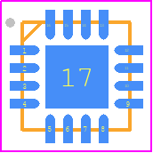 SKY85703-11 - Skyworks PCB footprint - Quad Flat No-Lead - Quad Flat No-Lead - 16 pin QFN