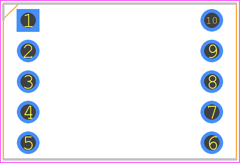 SC56-11GWA - Kingbright PCB footprint - Dual-In-Line Sockets - Dual-In-Line Sockets - 10 pin dis-