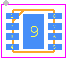 CAT25160HU2I-GT3 - onsemi PCB footprint - Small Outline No-lead - Small Outline No-lead - UDFN8