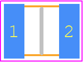 GA1210A821JBEAR31G - Vishay PCB footprint - Capacitor Chip Non-polarised - Capacitor Chip Non-polarised - GA1210A821JBEAR31G