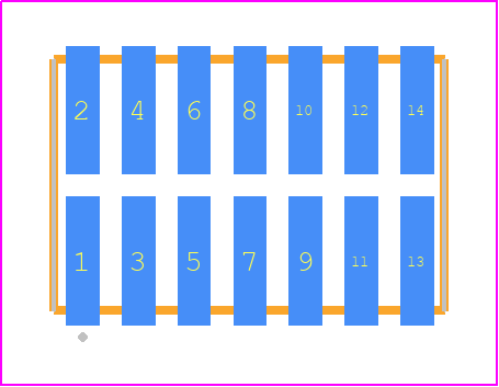 TFML-107-02-H-D - SAMTEC PCB footprint - Other - Other - TFML-107-02-XXX-D