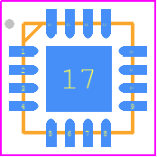 853S004AKILFT - Renesas Electronics PCB footprint - Quad Flat No-Lead - Quad Flat No-Lead - 16LD  QFN 3X3(0.5MM PITCH)