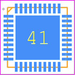 nRF52833-QDAA-R - Nordic Semiconductor PCB footprint - Quad Flat No-Lead - Quad Flat No-Lead - 40-Pin QFN