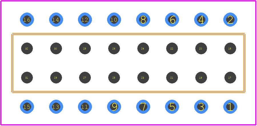 BCS-108-L-D-PE-BE - SAMTEC PCB footprint - Other - Other - BCS-108-L-D-PE-BE-2