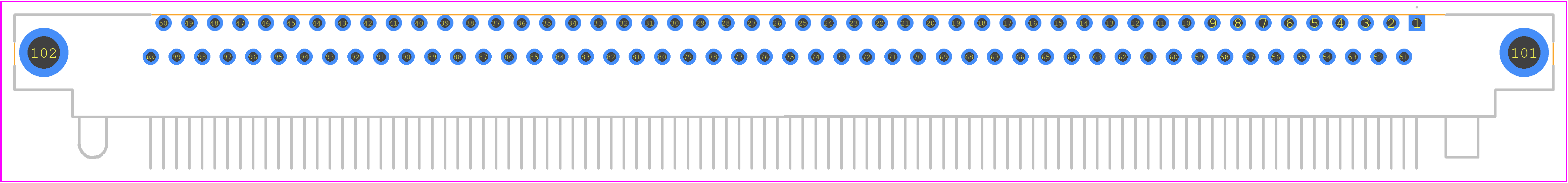 RM252-100-321-5500 - Molex PCB footprint - Other - Other - RM252-100-321-5500-1