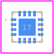 QPC6713 - Qorvo PCB footprint - Other - Other - 16 Pad 3.0 mm x 3.0 mm x 0.85 mm QFN_2026
