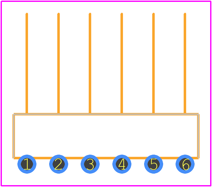 87233-6 - TE Connectivity PCB footprint - Other - Other - 87233-6-2