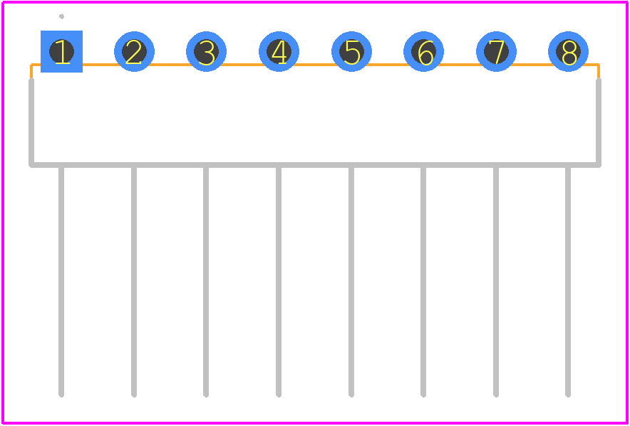 87233-8 - TE Connectivity PCB footprint - Other - Other - 87233-8-3