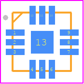 QPC3223SR - Qorvo PCB footprint - Quad Flat No-Lead - Quad Flat No-Lead - QPC3223SR*