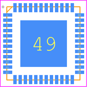 ISL6327AIRZ-T - Renesas Electronics PCB footprint - Quad Flat No-Lead - Quad Flat No-Lead - L48.7x7 QFN-1