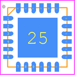 MAAP-110150 - MACOM PCB footprint - Quad Flat No-Lead - Quad Flat No-Lead - 24-Lead PQFN_2024