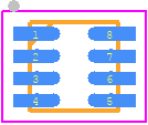 ADA4692-2ACPZ-R7 - Analog Devices PCB footprint - Small Outline No-lead - Small Outline No-lead - 8-Lead Lead Frame Chip Scale Package [LFCSP_WD]