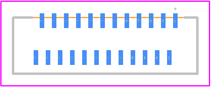 FH40-24S-0.5SV(99) - Hirose PCB footprint - Other - Other - FH40-24S-0.5SV(99)-2