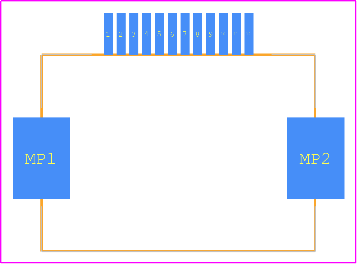 GT25D-12DP-2.2H - Hirose PCB footprint - Other - Other - GT25D-12DP-2.2H-3