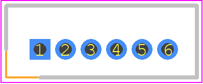 DF13-6P-1.25DSA(75) - Hirose PCB footprint - Other - Other - HEADER 1X6