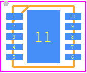 NCP51400MNTXG - onsemi PCB footprint - Small Outline No-lead - Small Outline No-lead - NCP51400MNTXG-1