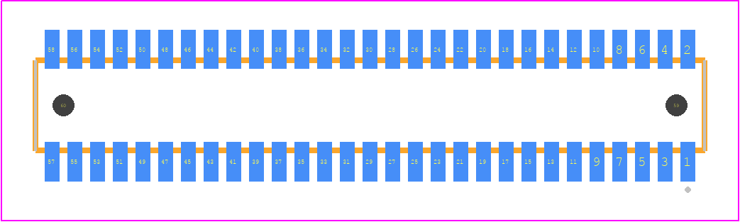 CLE-129-01-G-DV-A - SAMTEC PCB footprint - Other - Other - CLE-129-01-X-DV-A