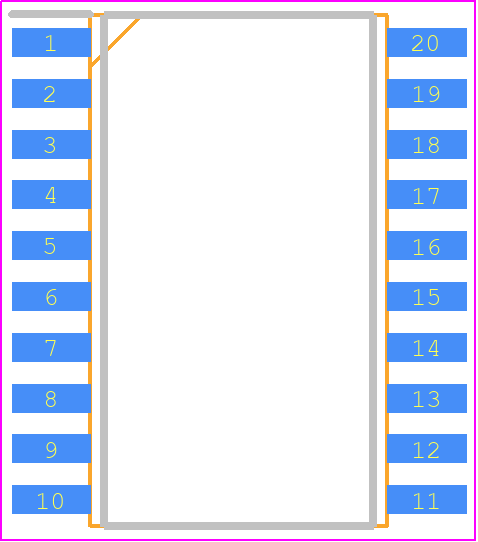 CMX469AD3 - CML Micro PCB footprint - Small Outline Packages - Small Outline Packages - sop-20