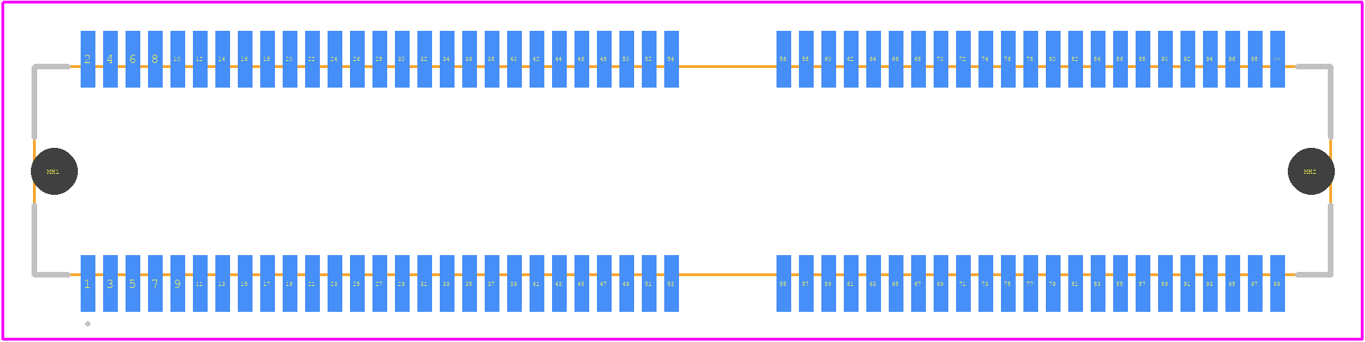 MEC8-150-02-L-D-RA1 - SAMTEC PCB footprint - Other - Other - MEC8-150-02-L-D-RA1-1