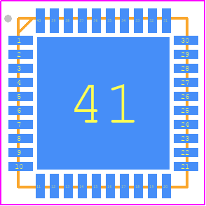 DS90UR903QSQ/NOPB - Texas Instruments PCB footprint - Quad Flat No-Lead - Quad Flat No-Lead - RTA0040A