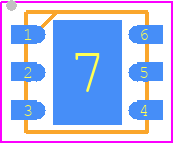 NCV8187AMN180TAG - onsemi PCB footprint - Small Outline No-lead - Small Outline No-lead - NCV8187AMN180TAG