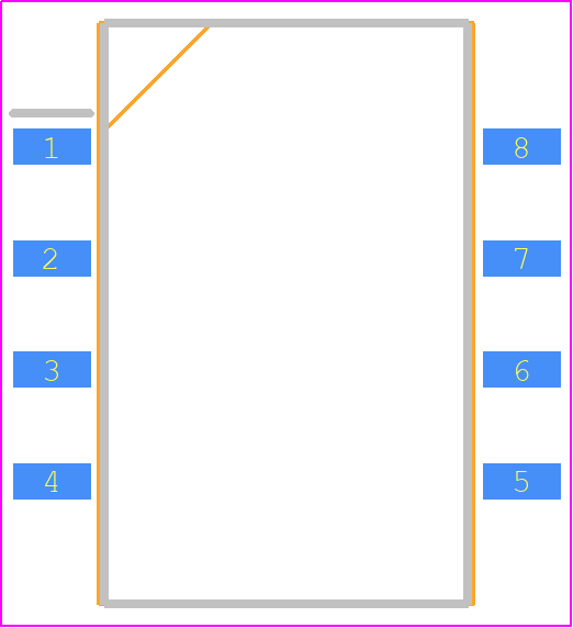 PDP1-S5-S5-M - CUI Inc. PCB footprint - SOT23 (8-Pin) - SOT23 (8-Pin) - PDP1-S5-S5-M_13.7x8.5x7.25
