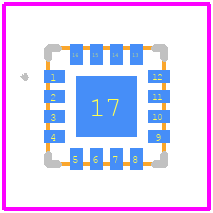 CMD196C3 - Qorvo PCB footprint - Other - Other - QFN 3x3 mm x 16 leads