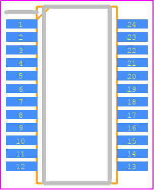 74LVX4245QSCX - onsemi PCB footprint - Small Outline Packages - Small Outline Packages - MQA24