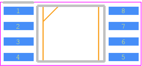 HMC365G8 - Analog Devices PCB footprint - Small Outline Packages - Small Outline Packages - 8 Lead Hermetic SMT Package