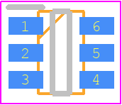 S-8239AAK-M6T1U - ABLIC Inc. PCB footprint - SOT23 (6-Pin) - SOT23 (6-Pin) - sot236-a-pkg