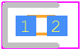 SML-P12YTT86RR - ROHM Semiconductor PCB footprint - LEDs Chip - LEDs Chip - 1006 (0402)