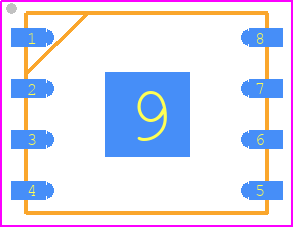MR25H10MDF - Everspin Technologies PCB footprint - Small Outline No-lead - Small Outline No-lead - DFN Small Flag Package