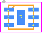 YAT-10A+ - Mini-Circuits PCB footprint - Small Outline No-lead - Small Outline No-lead - MC1630