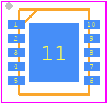 TIOL1113DMWR - Texas Instruments PCB footprint - Small Outline No-lead - Small Outline No-lead - TIOL1113DMWR-1