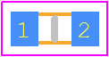 SDR03EZPJ121 - ROHM Semiconductor PCB footprint - Resistor Chip - Resistor Chip - SDR03EZPJ121