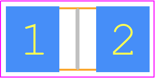 RLP73K3AR10FTDF - TE Connectivity PCB footprint - Resistor Chip - Resistor Chip - RLP73K3A