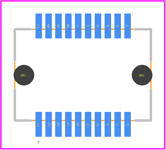 MEC8-110-02-L-D-RA1-TR - SAMTEC PCB footprint - Other - Other - MEC8-110-02-L-D-RA1-TR-7