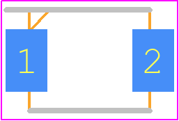 STPS5H100UFN - STMicroelectronics PCB footprint - Small Outline Diode Flat Lead - Small Outline Diode Flat Lead - STPS5H100UFN