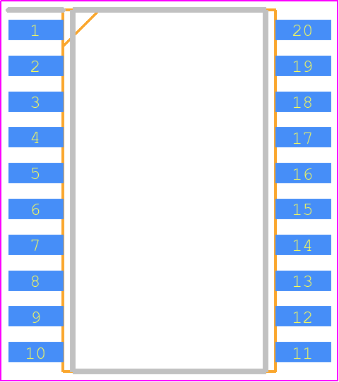 TCM320AC39CDW - Texas Instruments PCB footprint - Small Outline Packages - Small Outline Packages - DW(R-PDSO-G20)