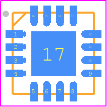 MAX16141AAAF/VY+T - Analog Devices PCB footprint - Quad Flat No-Lead - Quad Flat No-Lead - T1644Y+4-