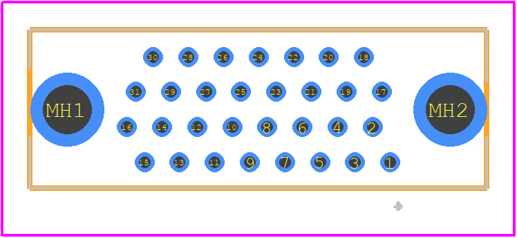 NK-2G2-031-135-TH00 - Molex PCB footprint - Other - Other - NK-2G2-031-135-TH00-3