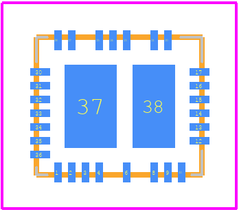 LT3954IUHE#PBF - Analog Devices PCB footprint - Other - Other - UHE Package Variation: UHE36(28)MA 36(28)-Lead Plastic QFN (5mm × 6mm) (Reference LTC DWG # 05-08-1836 R
