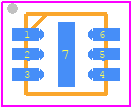 STLA02PUR - STMicroelectronics PCB footprint - Small Outline No-lead - Small Outline No-lead - DFN6 (2x2) package11