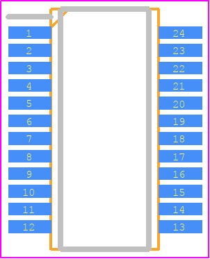 PMS134-Y24 - PADAUK Tech PCB footprint - Small Outline Packages - Small Outline Packages - SSOP24