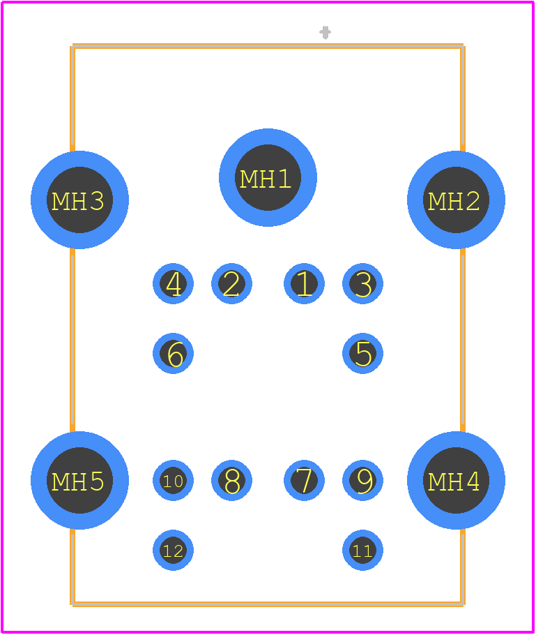 1734021-4 - TE Connectivity PCB footprint - Other - Other - 1734021-4-1