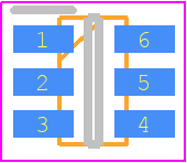 SP-2G1+ - Mini-Circuits PCB footprint - SOT23 (6-Pin) - SOT23 (6-Pin) - SP-2G1+